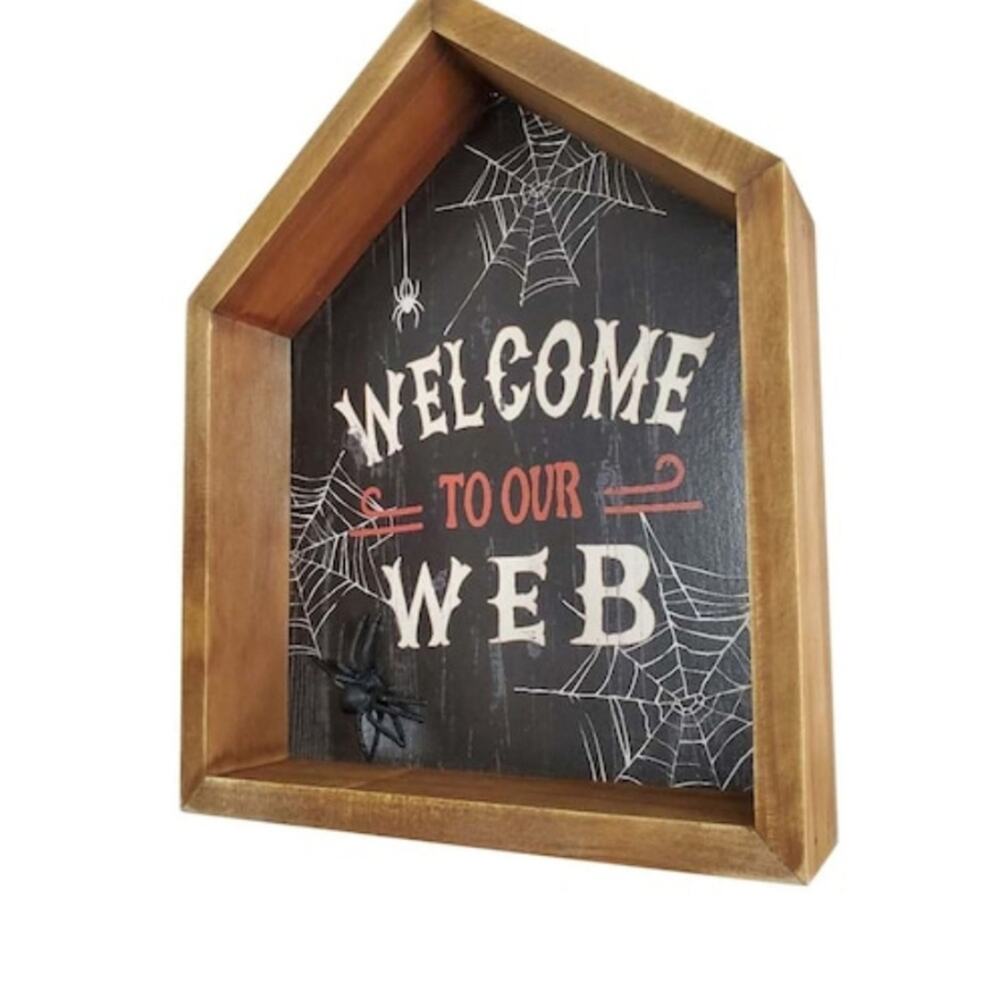Ashland "Welcome To Our Web" Halloween Sign NWT